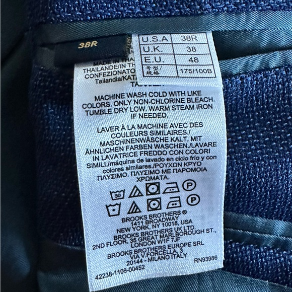 Brooks Brothers Traditional Fit Wool Hopsack Patch Pocket Sport - Picture 5 of 6